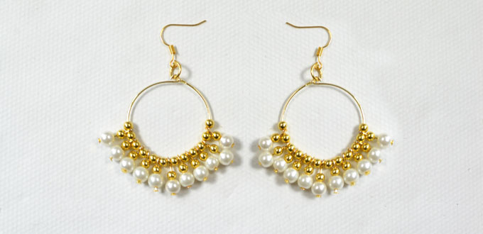 Beader Garden Elegant Gold Beaded Earrings Making Elegant Gold Beaded Earrings Making