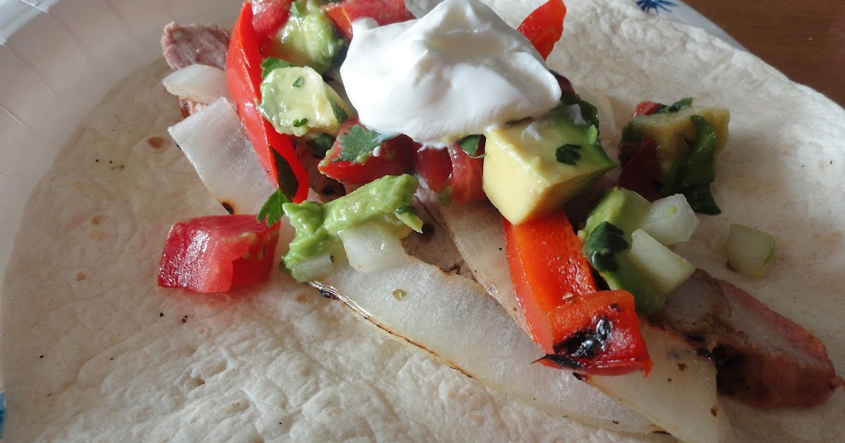The OnCall Cook Mojo Pork Tenderloin Fajitas with Avocado Salsa