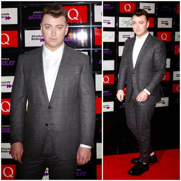 SAM SMITH WEARS ERMENEGILDO ZEGNA TO XPERIA ACCESS Q AWARDS OCTOBER 2014