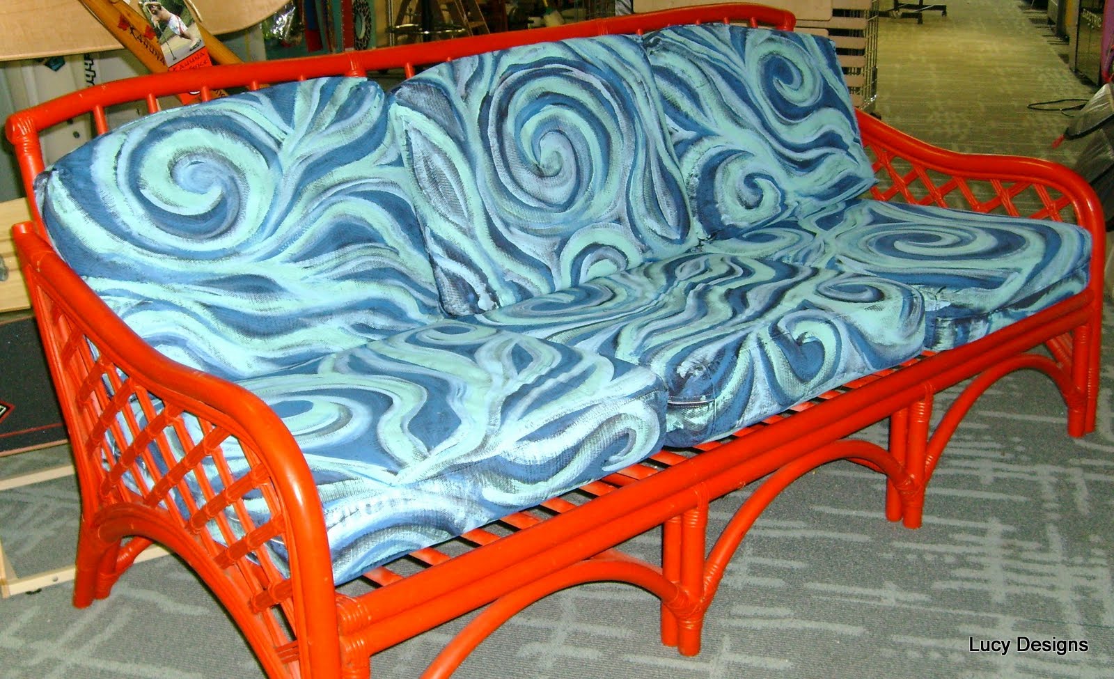 Lucy Designs How To Paint On Fabric Hand Painted Designs Chair