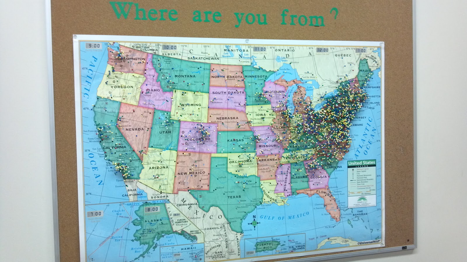 where are you from map united states map with pins