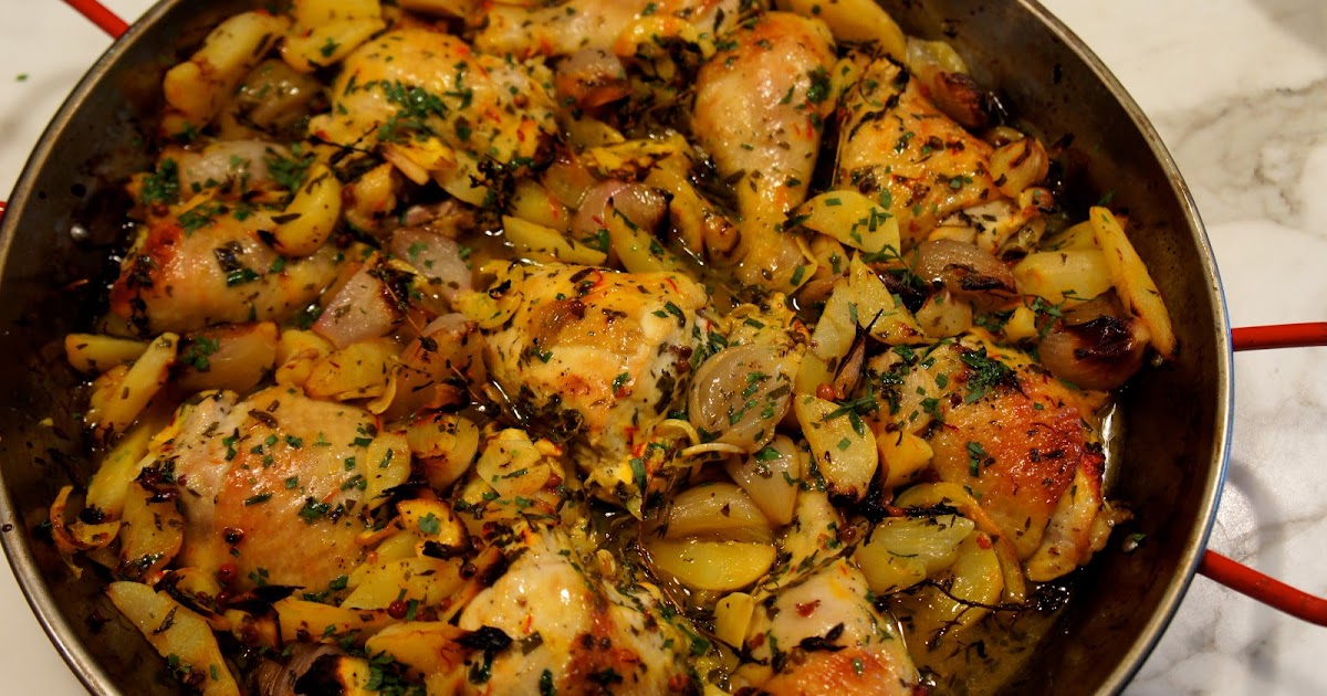 Roasted Chicken with Jerusalem Artichoke and Lemon and Mejadra