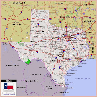 Political Map of Texas Area