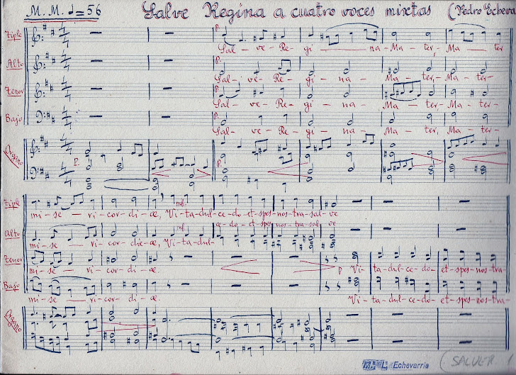 "SALVE REGINA" POR FRAY PEDRO-ARÁNZAZU-1925-