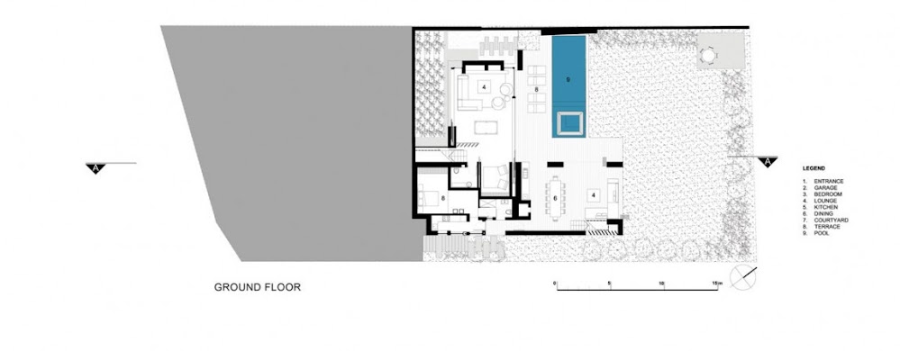 Floor plan of the ground floor of Glen House