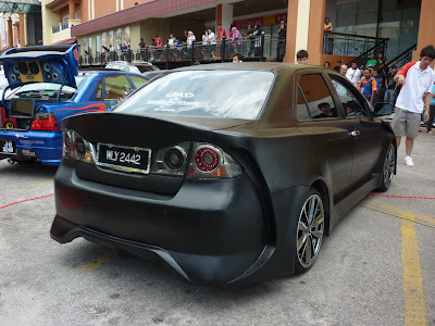 matte black wide body Vios Civic R8