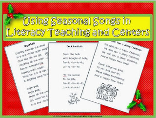 Primary Inspiration: Using Christmas Songs for Literacy Teaching + a freebie!