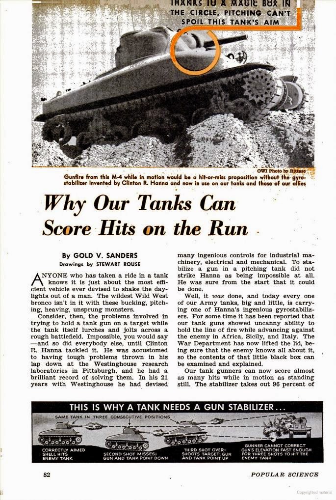 WARFARE TECHNOLOGY Gun Stabilization as Explained in 1944
