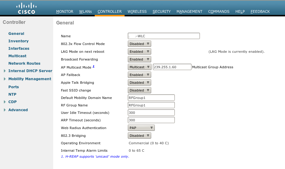 ProRouting Access Network Load Balancing (NLB) server and WLC