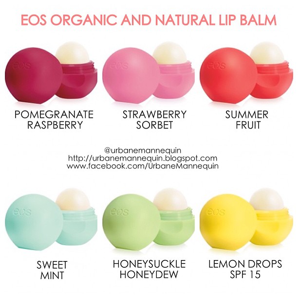 ♦ Urbane Mannequin ♦ EOS Organic and Natural Lip Balm 7 Flavors