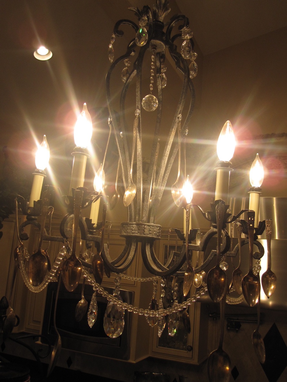 DIY Silverware Chandelier Classy Clutter
