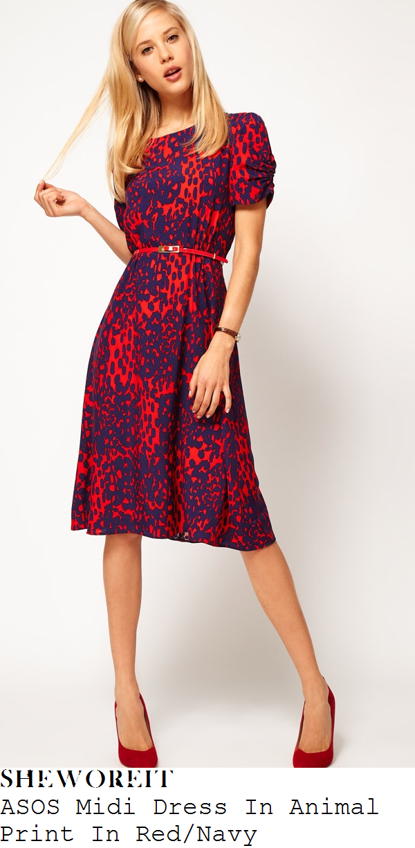 holly-willoughby-red-and-navy-blue-animal-print-midi-dress