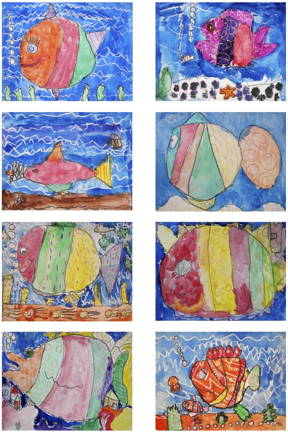 The Rolling Artroom Watercolor Crayon Resist 1st3rd Grade