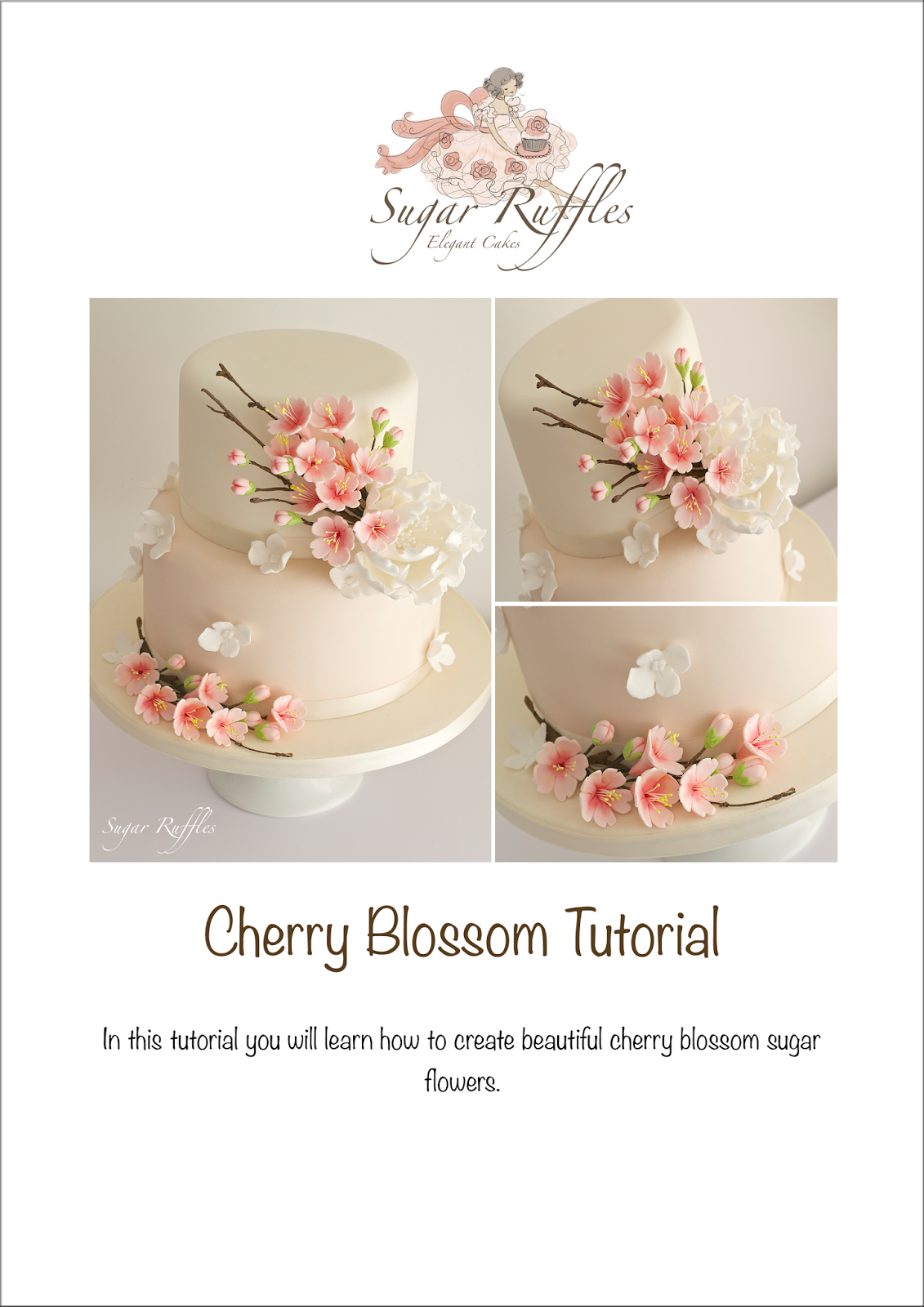 Gumpaste cherry blossom flowers tutorial Gumpaste cherry blossom flowers tutorial
