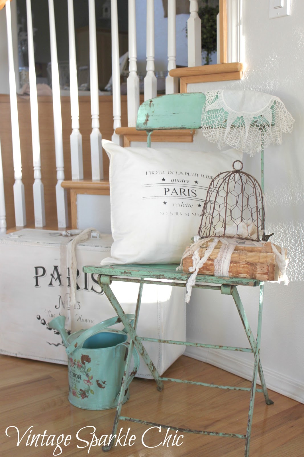 Vintage Sparkle Chic Newly Painted Sitting Room