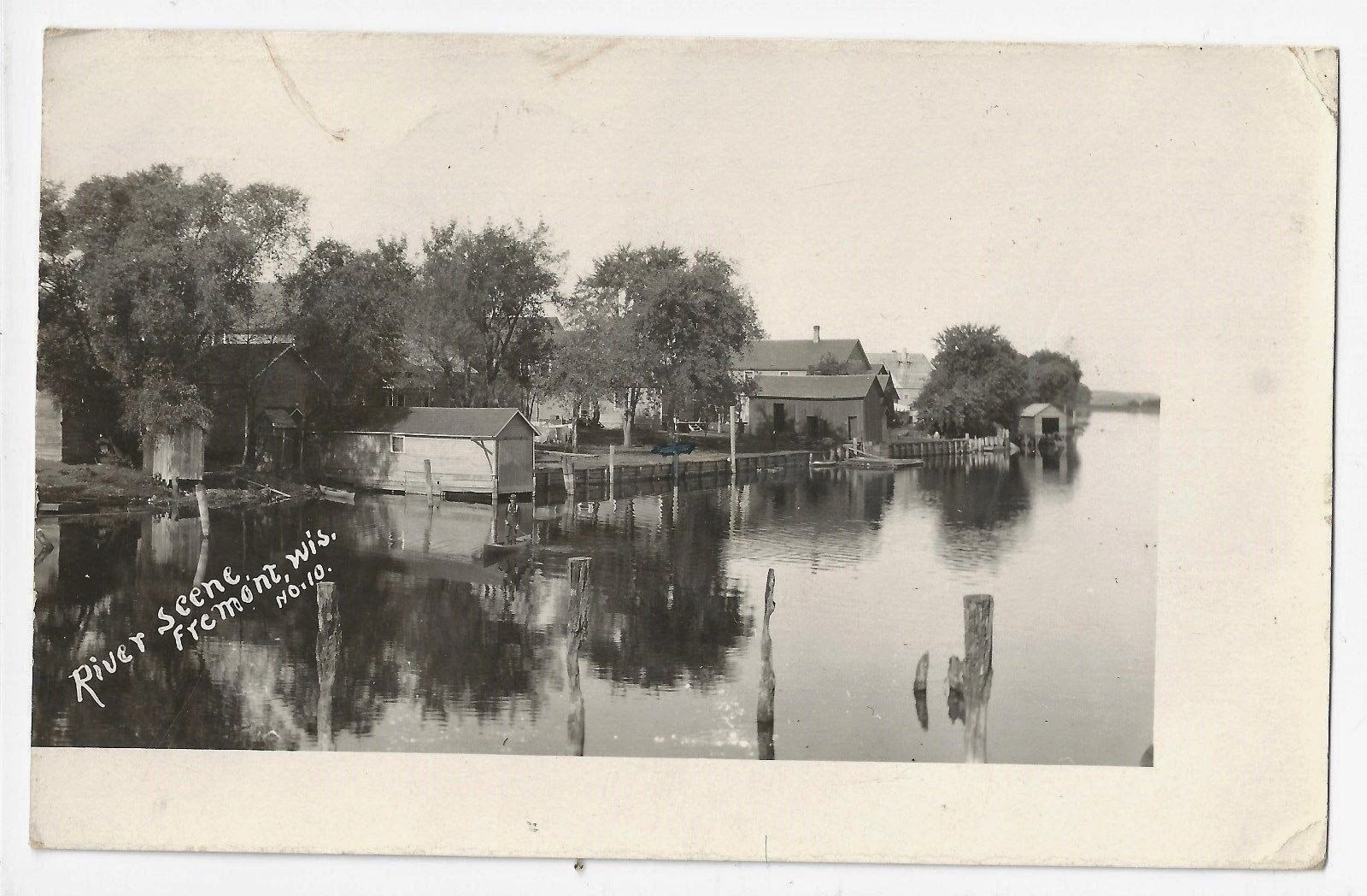 Lake Poygan Fremont River Scene 1908