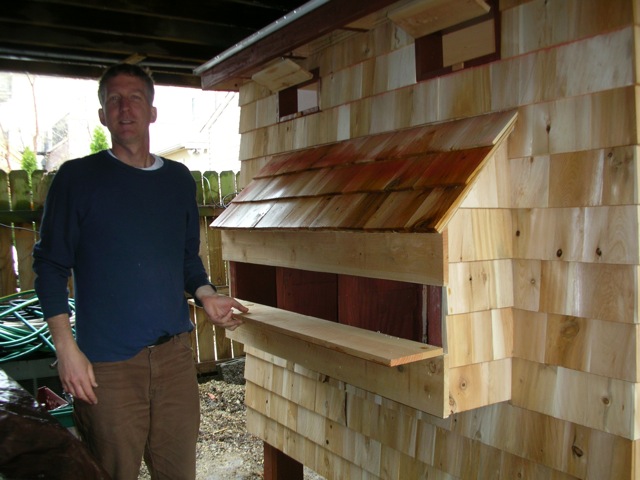 chicken coop nesting box roof reach growers flip door down