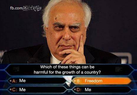 FUNNY INDIAN PICTURES GALLERY : KAPIL SIBAL -  FUNNY PICS