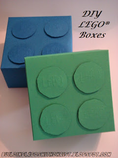 DIY LEGO Boxes, Great LEGO Party favor boxes, Fun LEGO Boxes to store things in