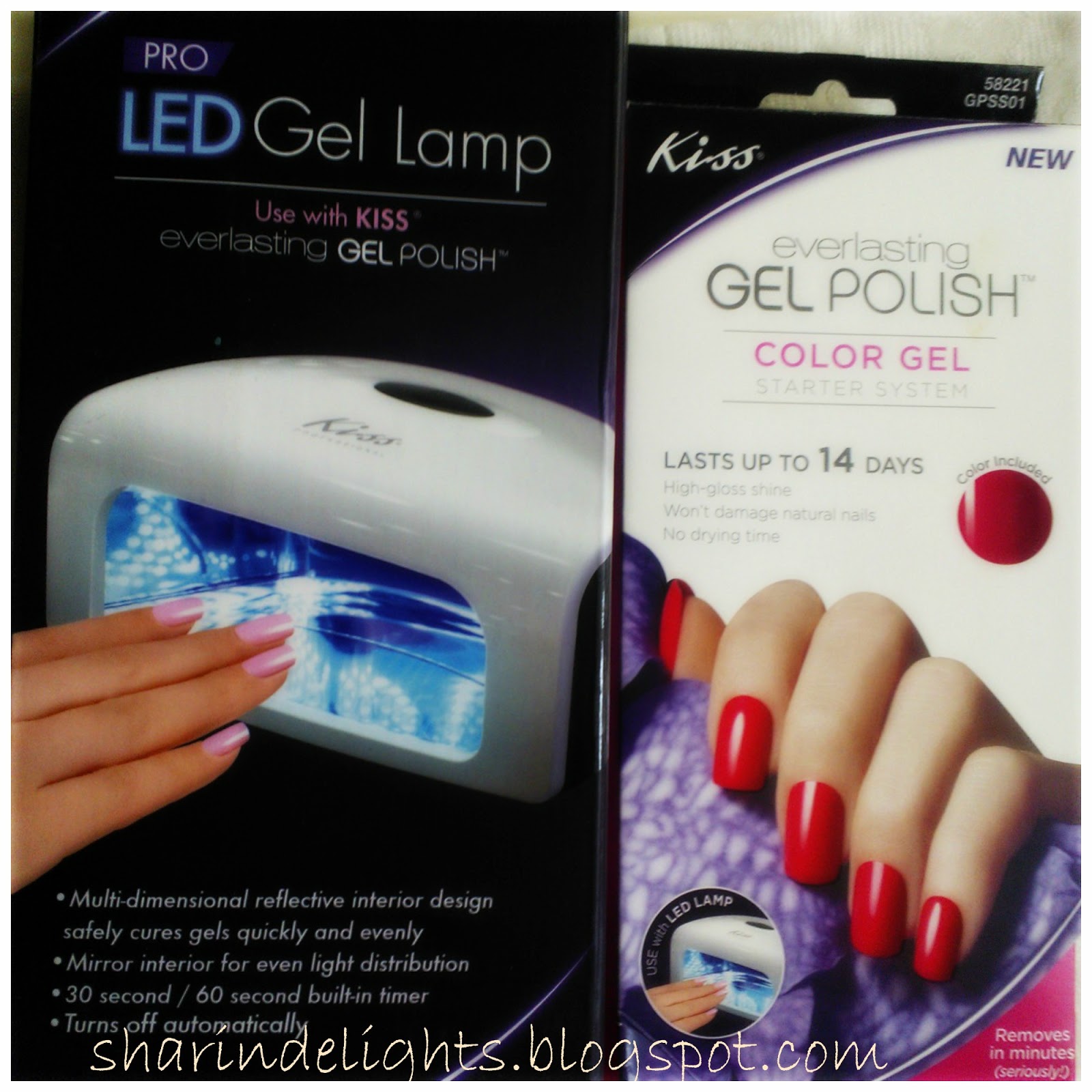 Sharingdelights Kiss Everlasting Gel Polish Starter System and Kiss Everlasting Pro LED Gel