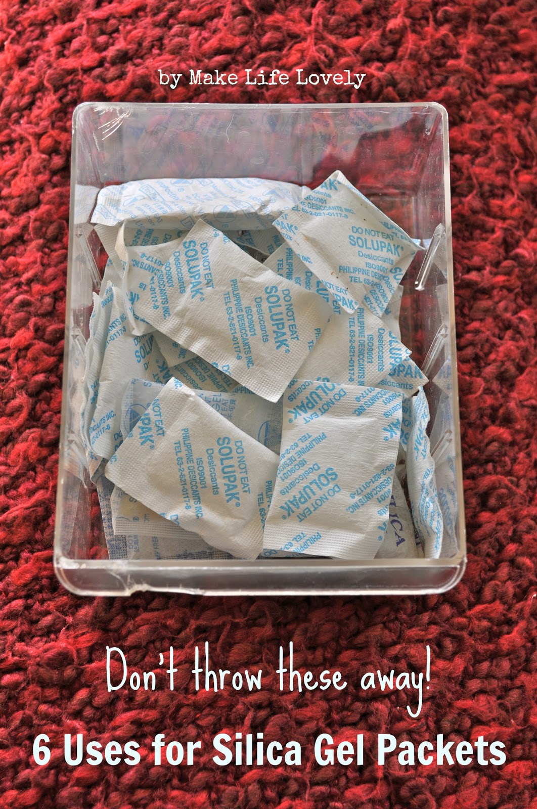 Can you reuse silica gel bags?