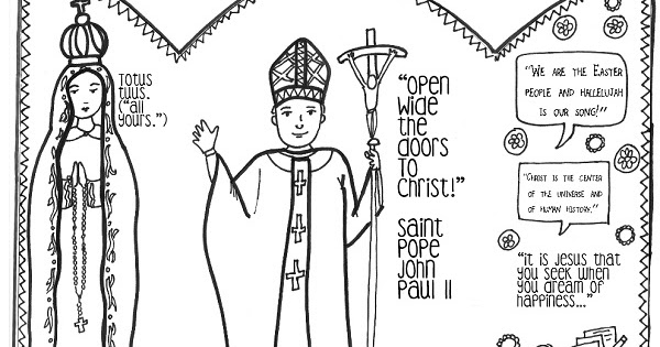 Free Saint Pope John Paul II Printable Triptych