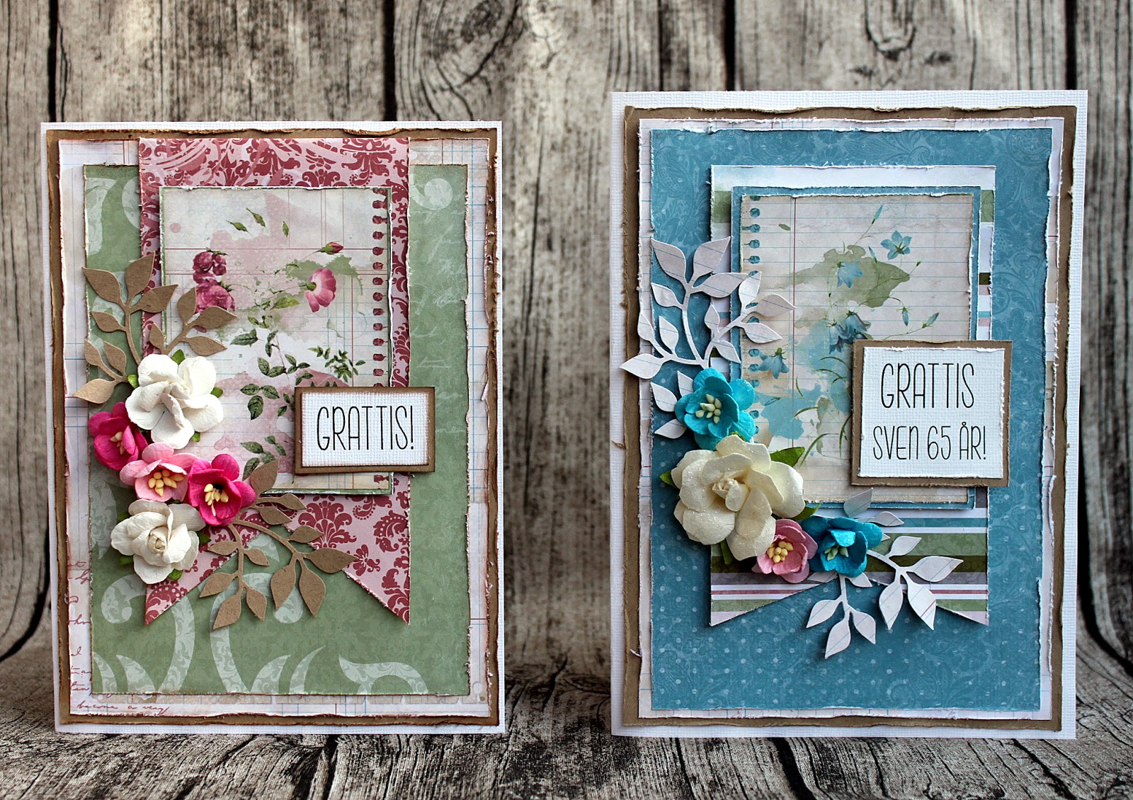 hemma hos ulrika Två kort efter en SWE Scrapbookskiss