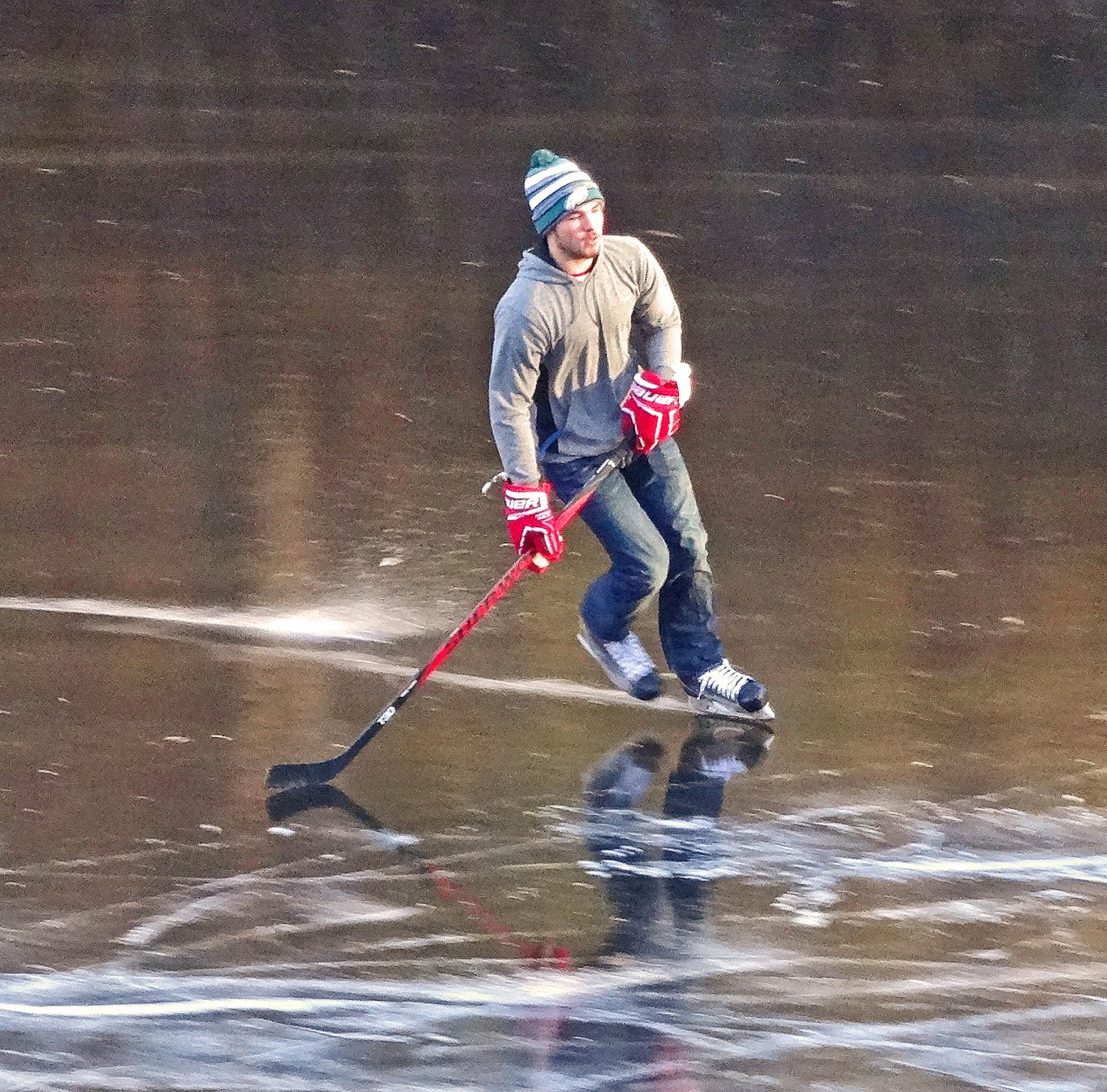 Joe's Retirement Blog Pond Hockey, Manomet, Plymouth, Massachusetts, USA