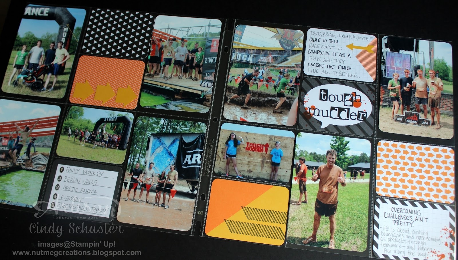 Tough Mudder Run Scrapbook Page Kit