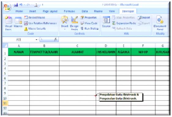 Aplikasi Input Data Siswa Menggunakan Macro Excel