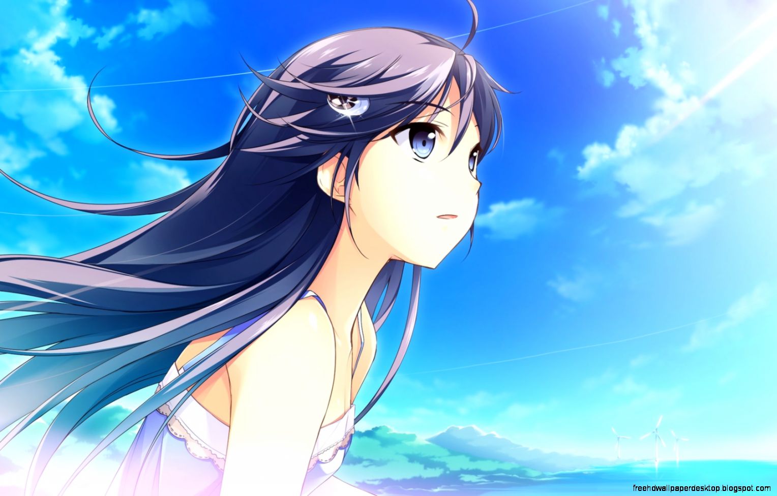 Anime Girl Looking at Sky Anime Girl Looking at Sky