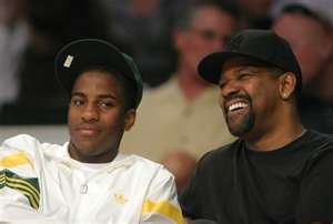 Denzel Washington and his son, John David Washington