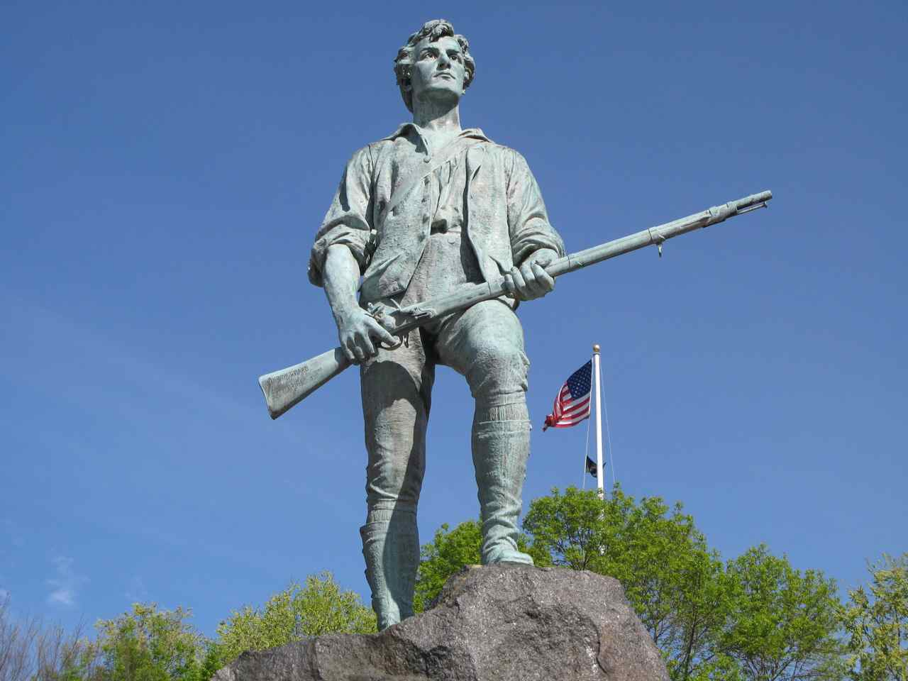 Minuteman statue on Lexington Green