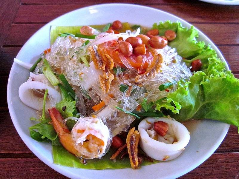 Thai Food Recipes THAI VERMICELLI SALAD WITH PRAWN