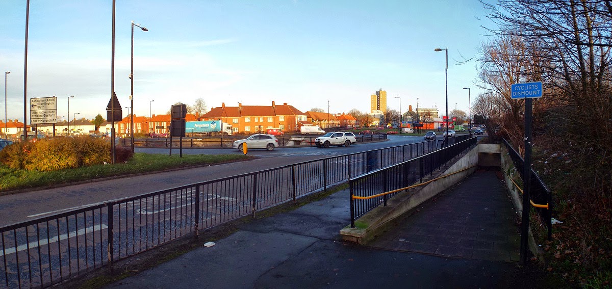 Photographs Of Newcastle Cowgate Roundabout and Shops