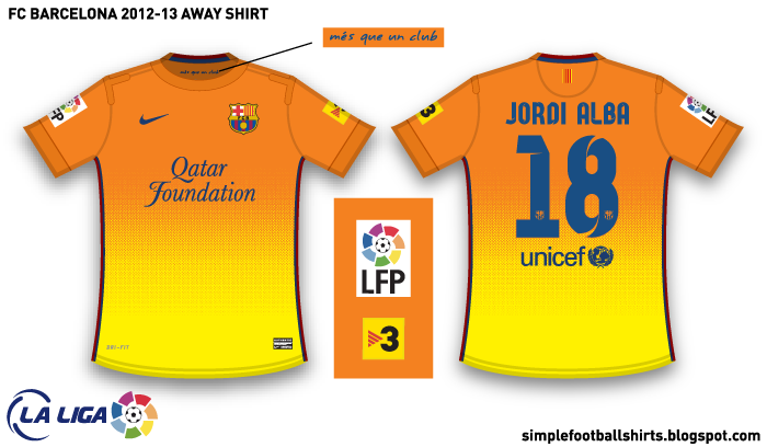 Simple Football Shirts: FC Barcelona 2012-13 away shirt