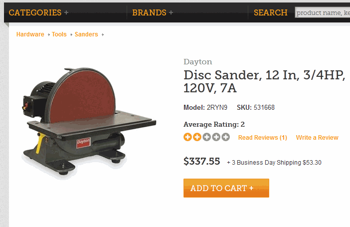 expensive disc sander, price, build