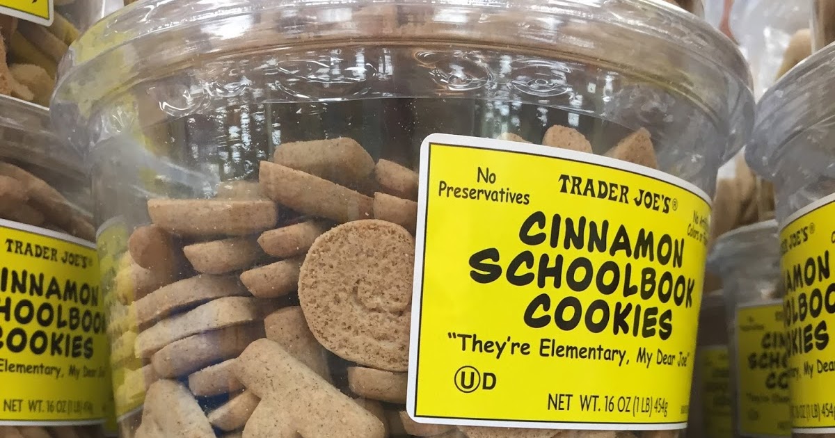 Kindergarten and Mooneyisms Cinnamon Schoolbook Cookies at Trader Joe's