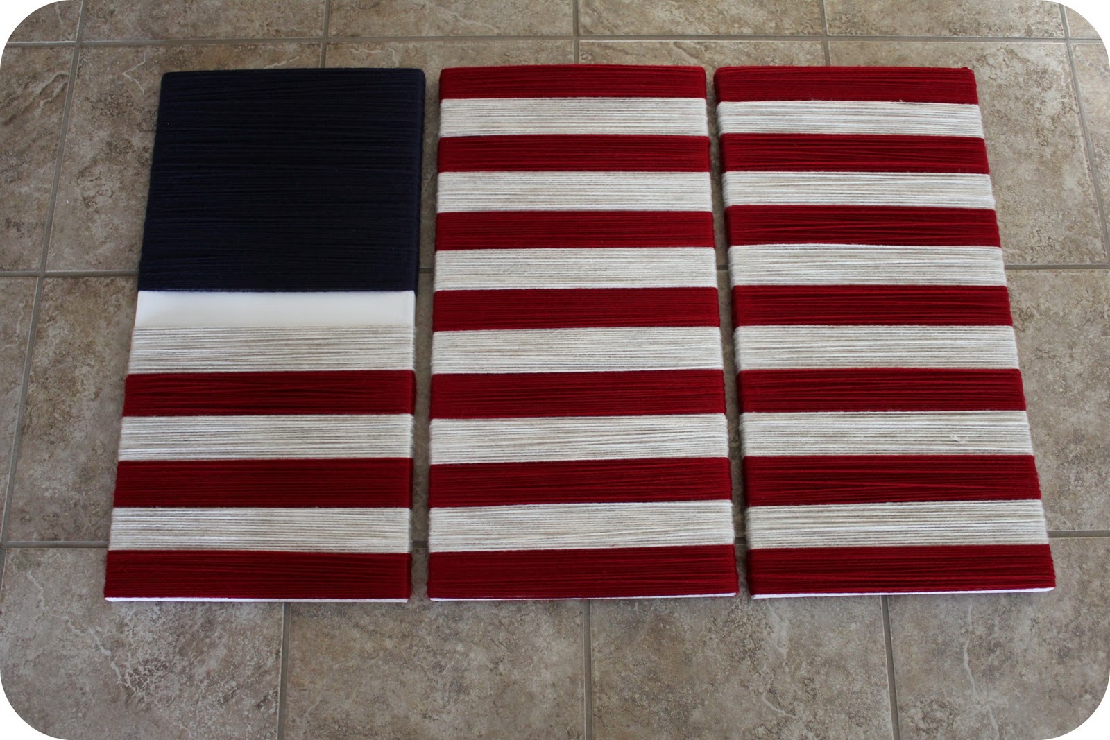 evelyn kate designs Yarn American Flag Artwork Tutorial