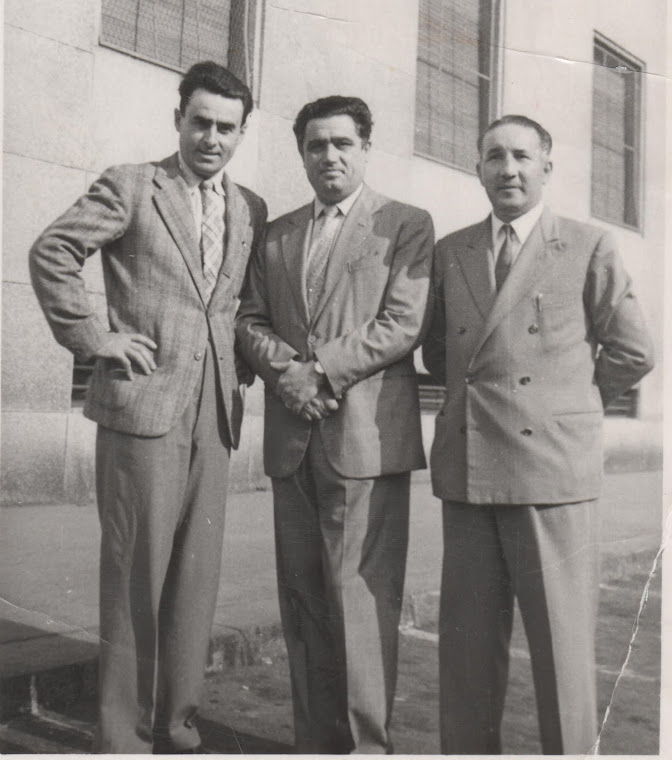 Carlo Narratone con due amici negli anni '50
