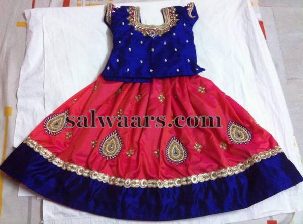 maggam work designs for baby lehengas