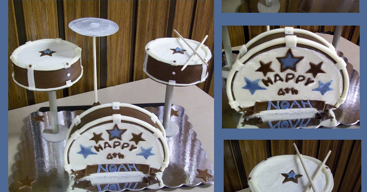 Katie's Cakes Drum Set Cake