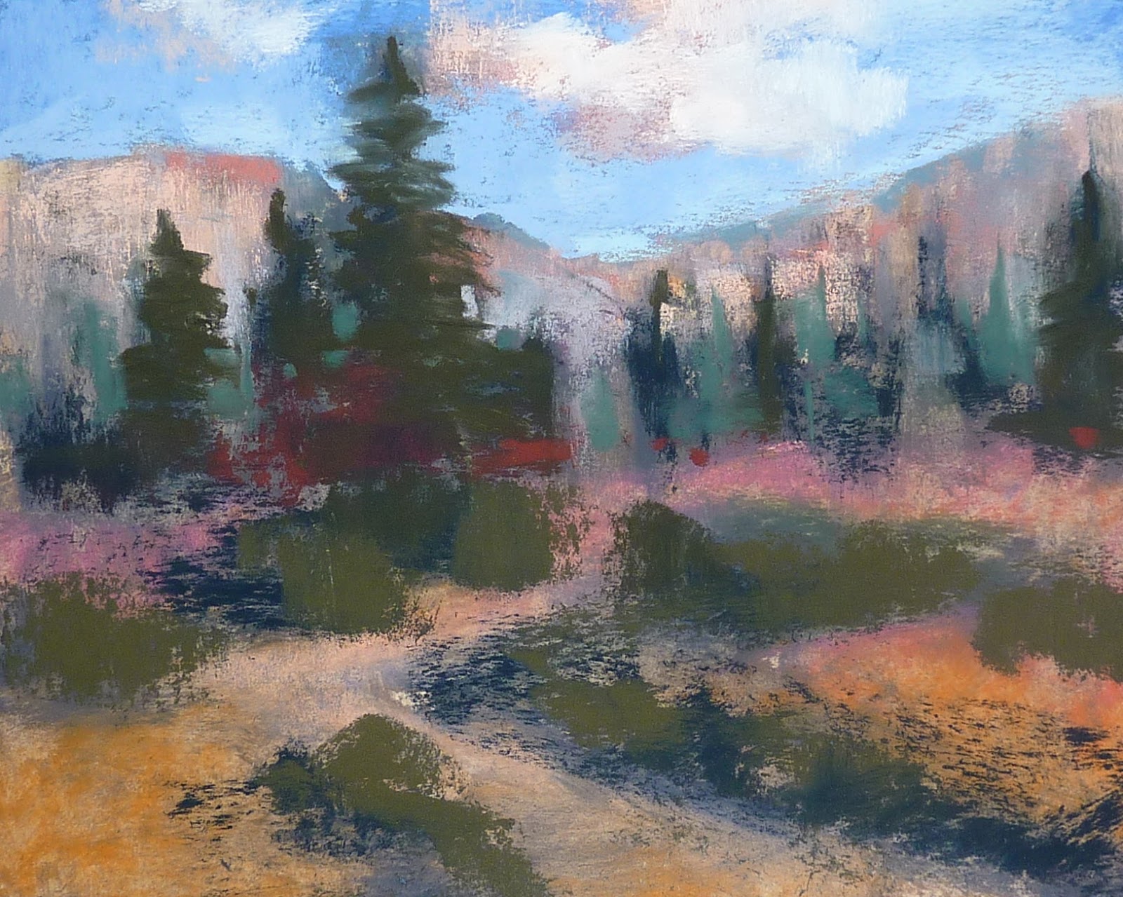 Painting My World Pastel Demo....Colorado Landscape with Wildflowers