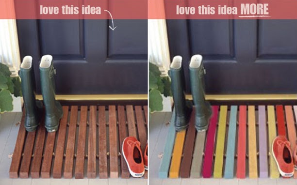 Design Plus You: DIY: Colorful Doormat