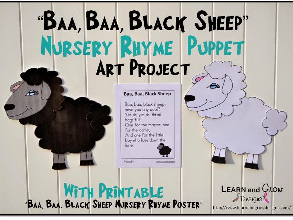 Learn and Grow Designs Website: Baa, Baa, Black Sheep Nursery Rhyme