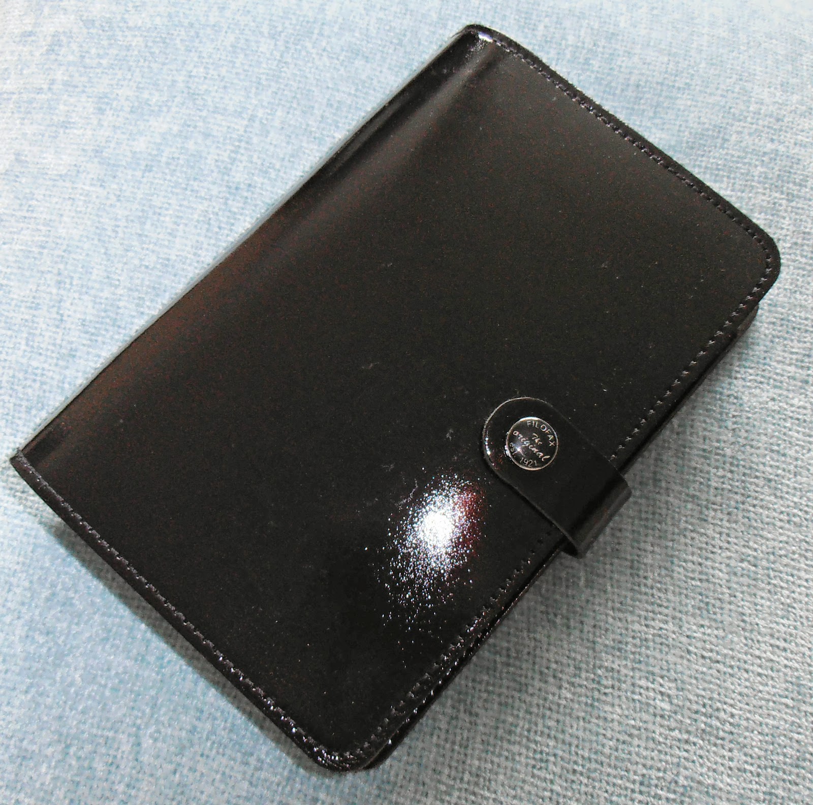 Notebooks & Nail Polish My first Filofax Personal Original Patent Black