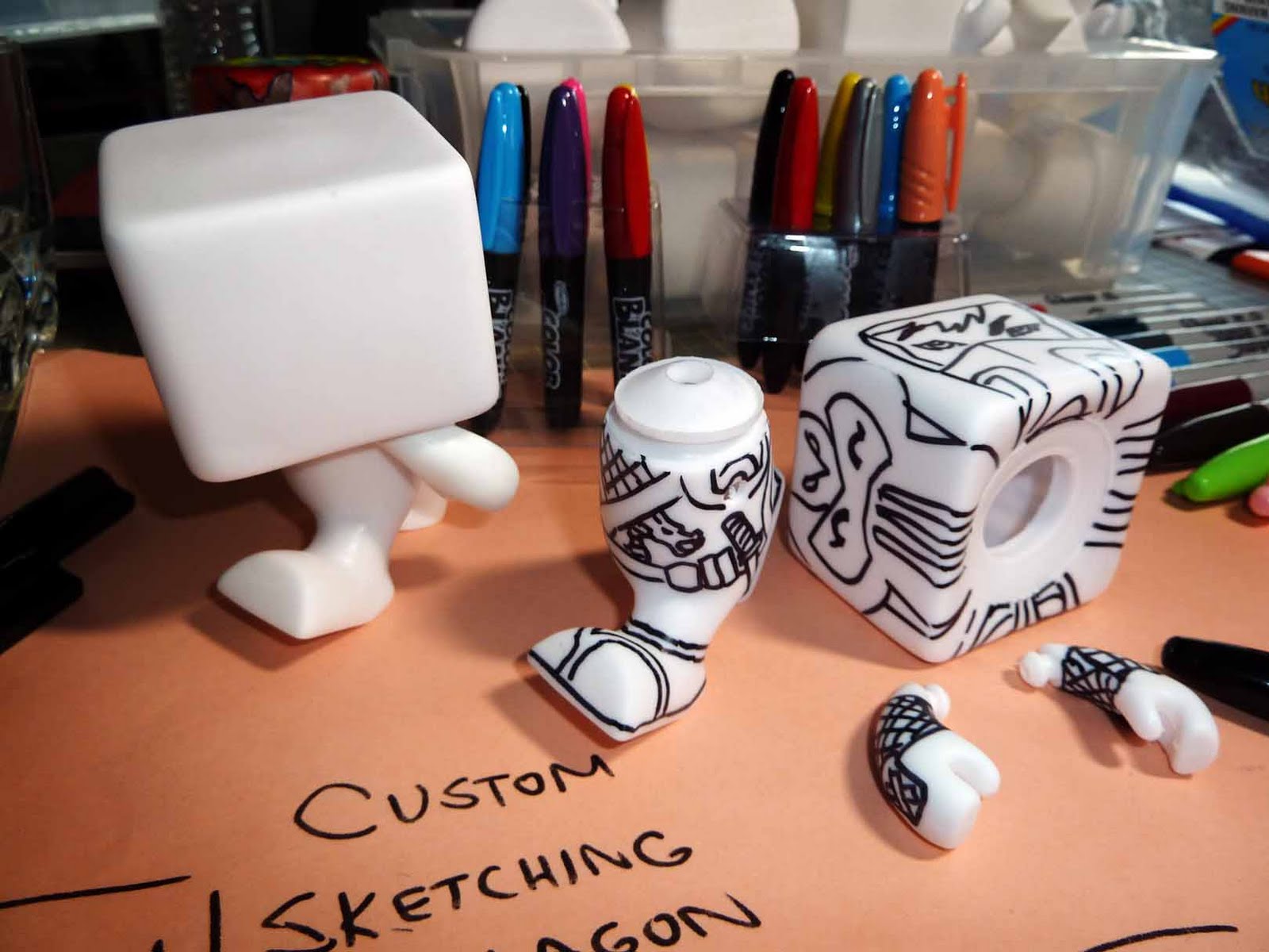 Kid Sketches ARTScool Prep Getting the RoseArt Color Blanks samples ready