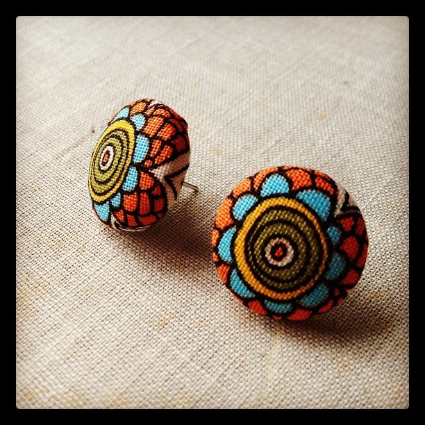 Scrap Fabric Post Earrings