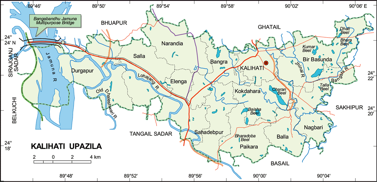 Maps of Bangladesh Kalihati Upazila