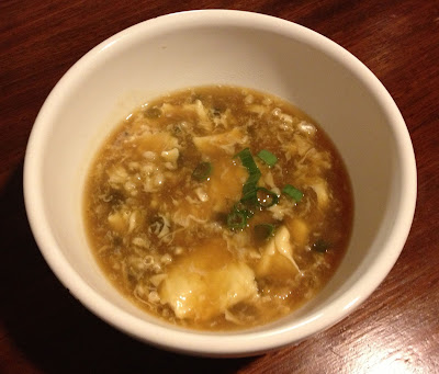 egg drop soup in bowl